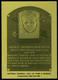 Babe Ruth Rare 1981-89 Hall of Fame Plaque Metallic Card New York Yankees