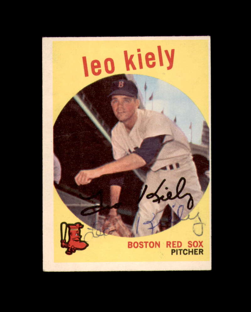 Leo Kiely Signed 1959 Topps Boston Red Sox Autograph