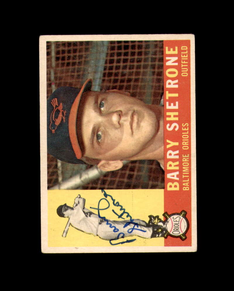Barry Shetrone Signed 1960 Topps Baltimore Orioles Autograph
