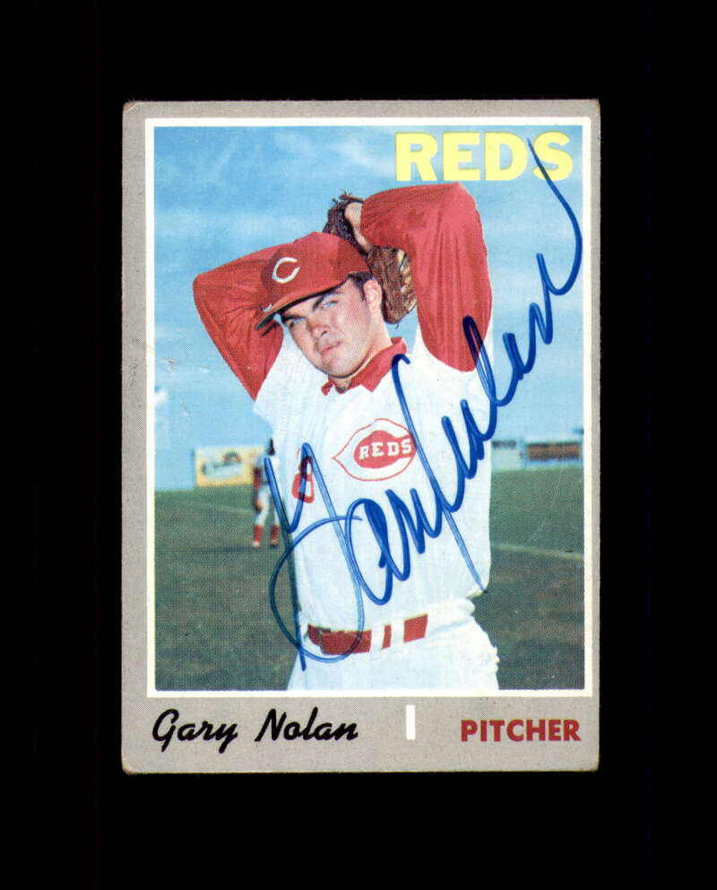 Gary Nolan Signed Authentic 1970 Topps Cincinnati Reds Autograph