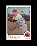 Phil Gagliano Signed Authentic 1973 Topps Boston Red Sox Autograph