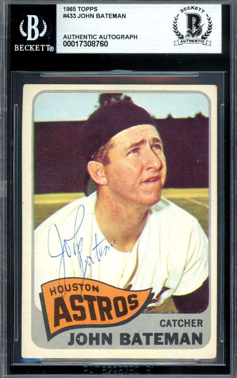 John Bateman Beckett BAS Signed 1965 Topps Autograph