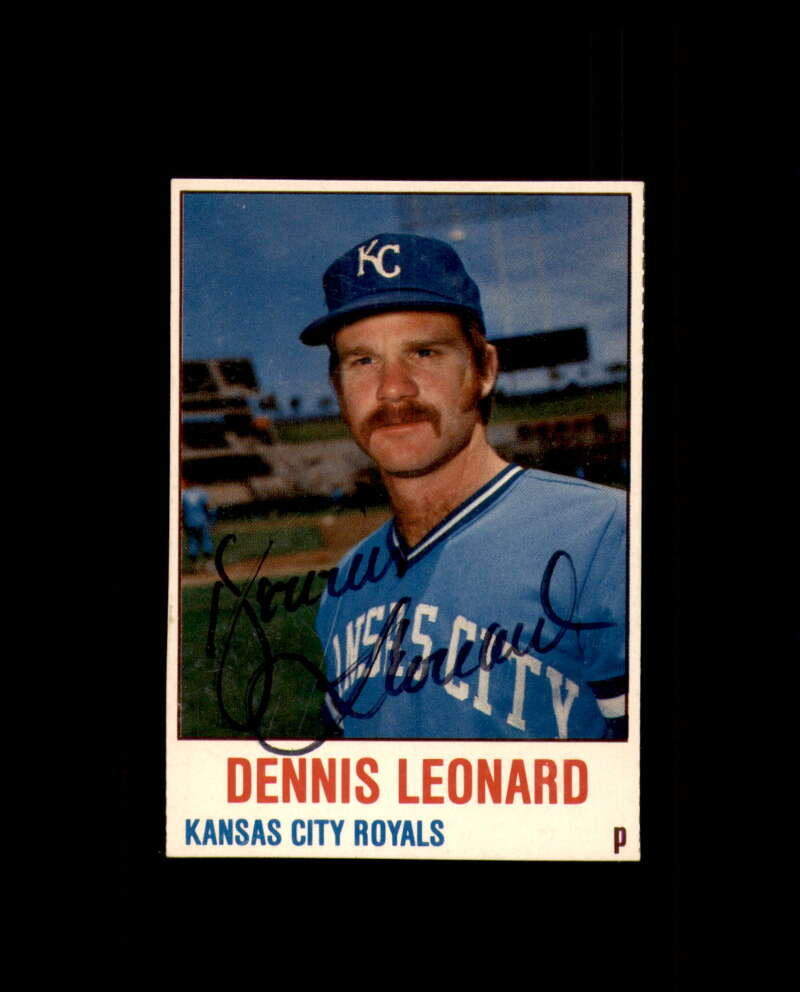 Dennis Leonard Signed 1978 Hostess Kansas Citty Royals Autograph