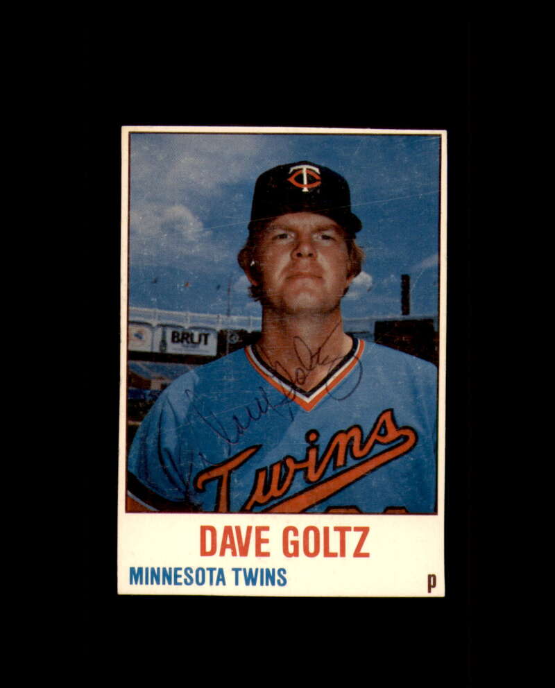 Dave Goltz Signed 1978 Hostess Minnesota Twins Autographed