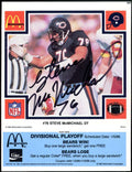 Steve McMichael JSA Coa Signed 1985 McDonald's Bears Blue Tab Autograph