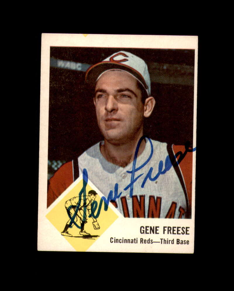 Gene Freese Signed 1963 Fleer Cincinnati Reds Autograph