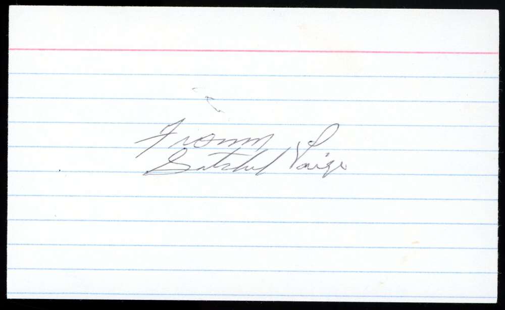 Satchel Paige JSA Coa Signed 3x5 Index Card Autograph