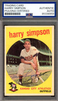 Harry Simpson PSA DNA Signed 1959 Topps Autograph