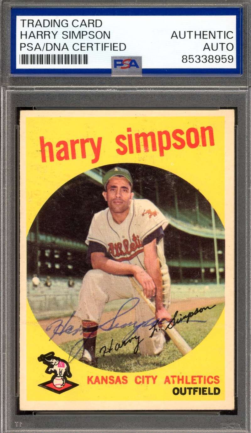 Harry Simpson PSA DNA Signed 1959 Topps Autograph
