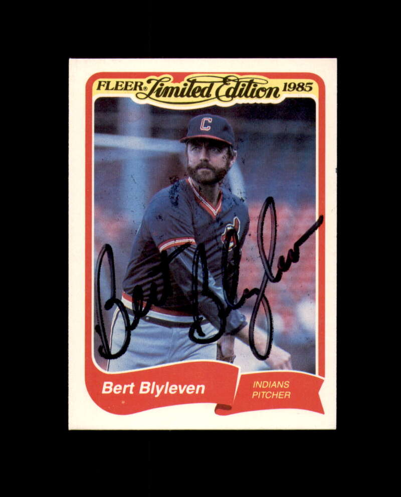 Bert Blyleven Signed 1985 Fleer Limited Edition Cleveland Autograph