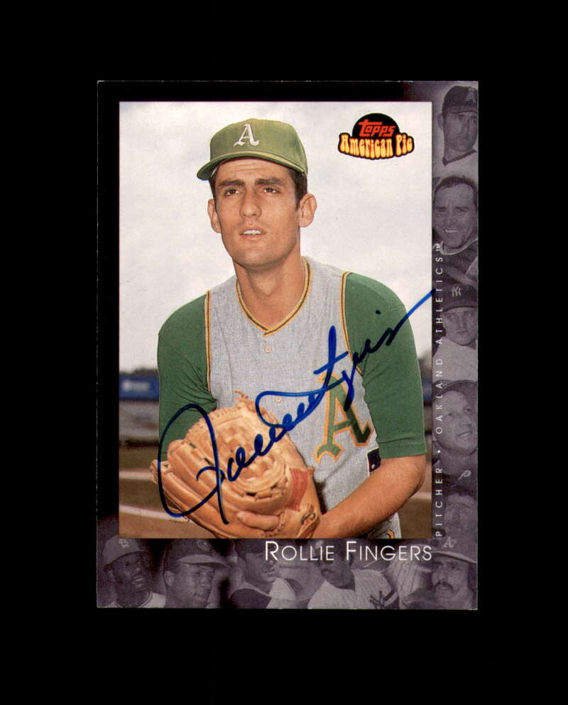 Rollie Fingers Signed 2001 Topps American Pie Oakland Athletics Autograph