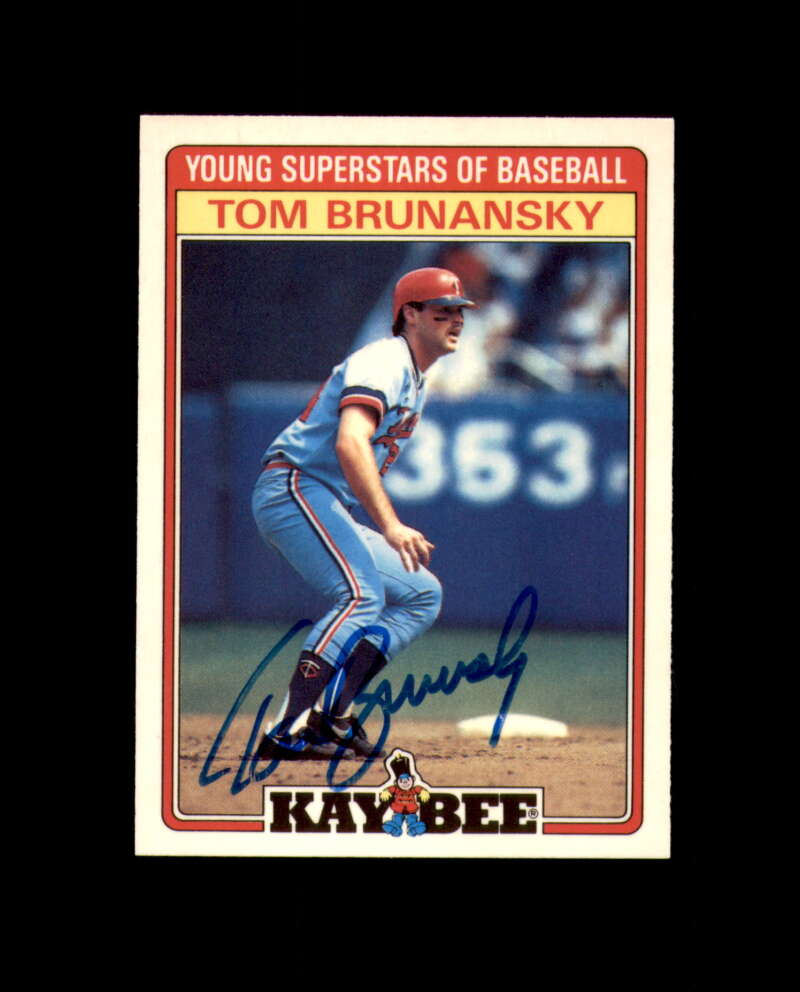 Tom Brunansky Signed 1986 Kay Bee Minnesota Twins Autograph
