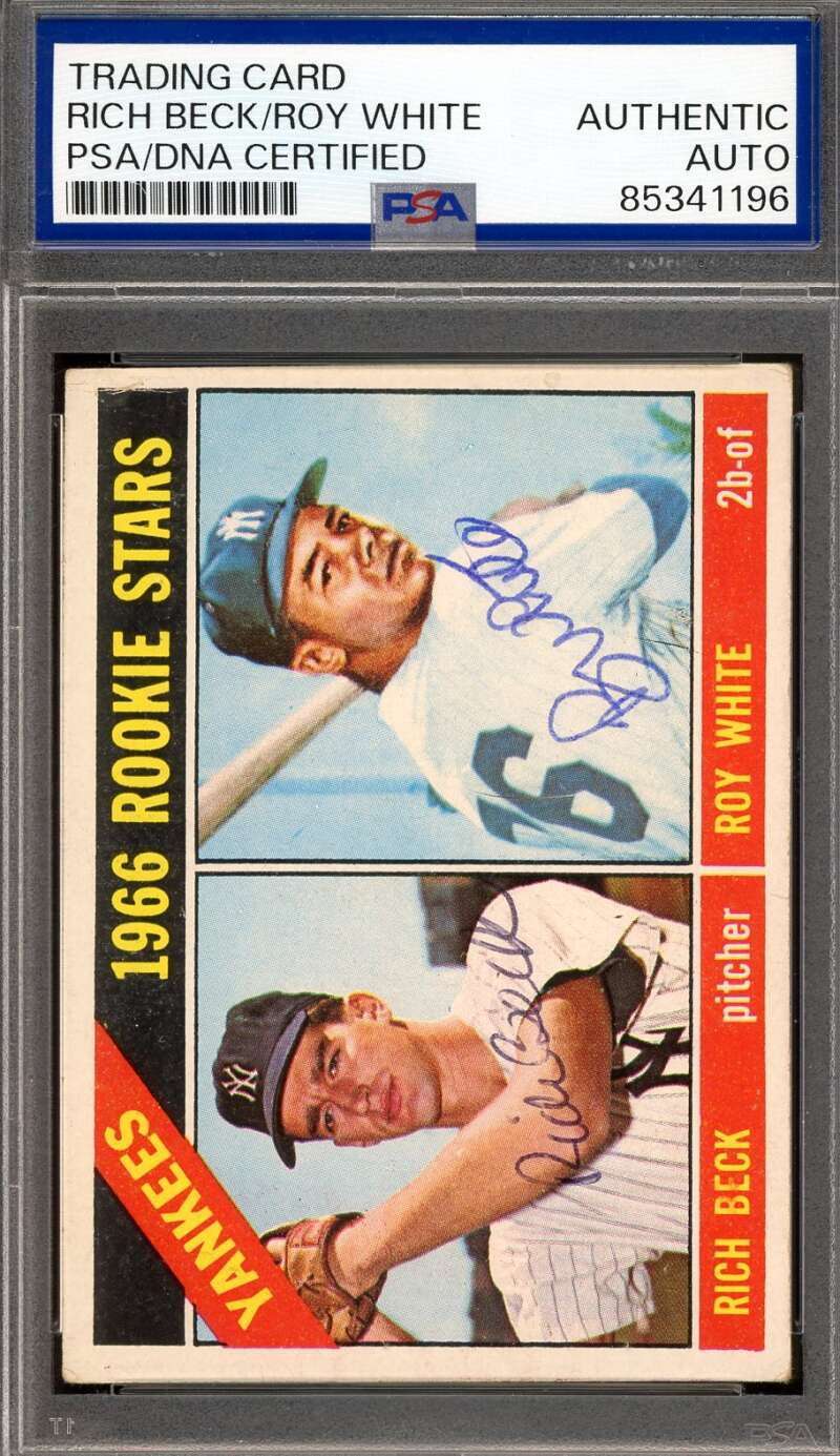 Rich Beck Roy White PSA DNA Signed 1966 Topps Rookie Autograph