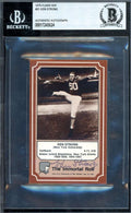 Ken Strong Beckett BAS Signed 1975 Fleer Immortal Roll Autograph