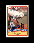 Jim Langer Signed 1989 Swell Greats Miami Dolphins Autograph