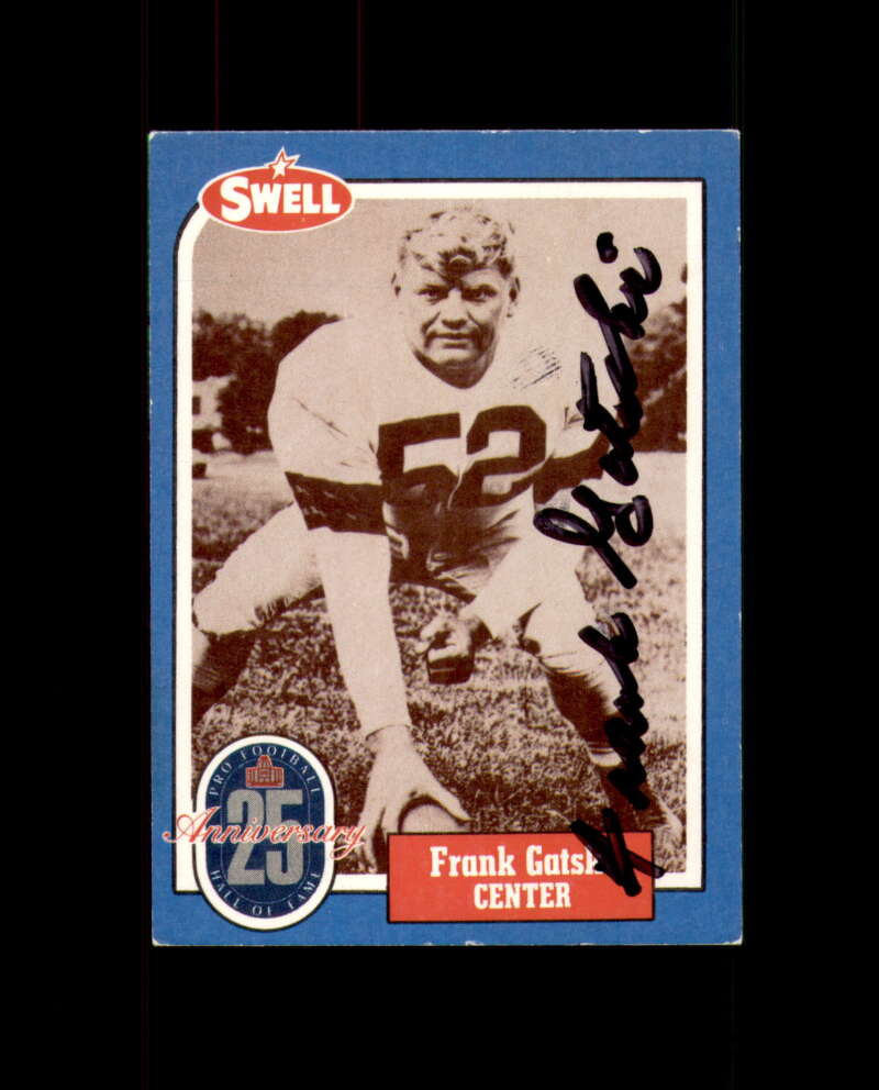 Frank Gatski Signed 1988 Swell Greats Cleveland Browns Autograph