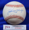 Johnny Mize JSA COA Autograph American League Signed Baseball 1