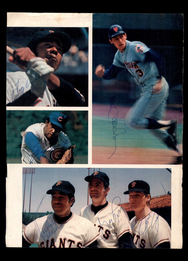Murcer Oliva Jenkins Marichal Perry Johnson JSA Cert Signed by 7 8x10 Photo