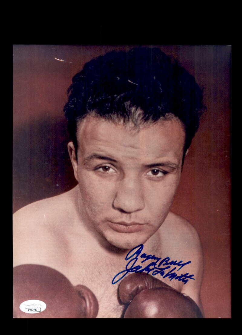 Jake LaMotta JSA Cert Signed Rocky 8x10 Photo Boxing Autograph