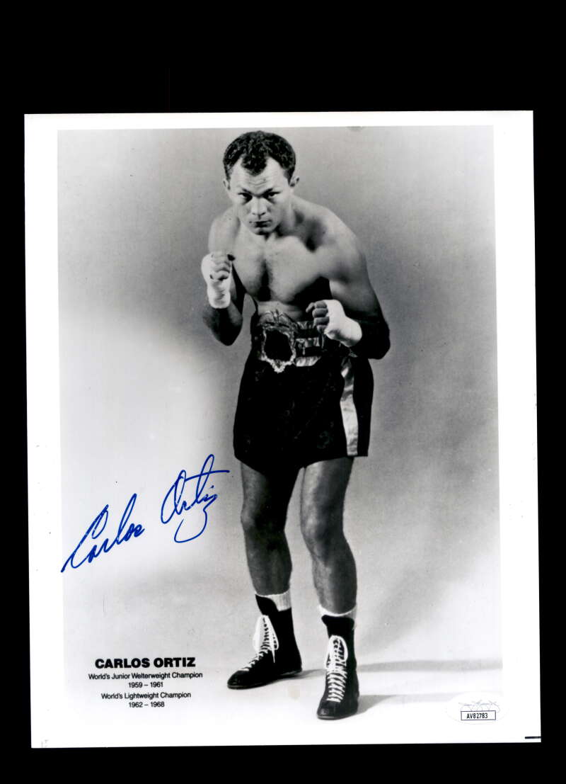 Carlos Ortiz JSA Cert Signed 8x10 Photo Boxing Autograph