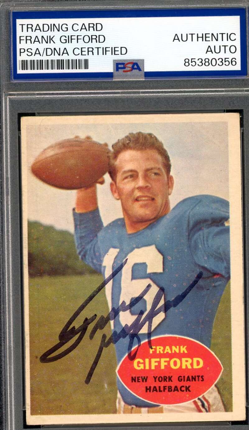 Frank Gifford PSA DNA Signed 1960 Topps Autograph
