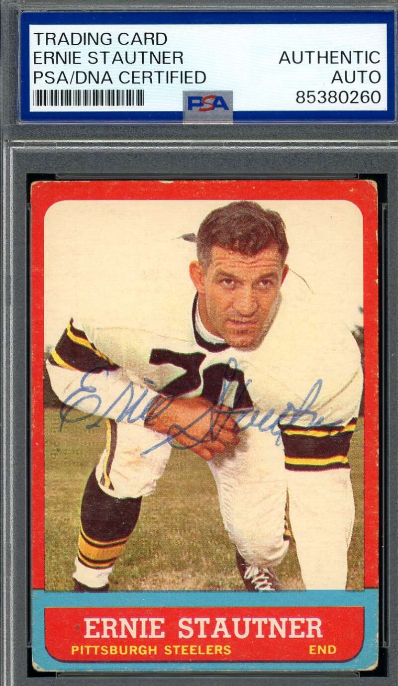 Ernie Stautner PSA DNA Vintage Signed 1963 Topps Autograph