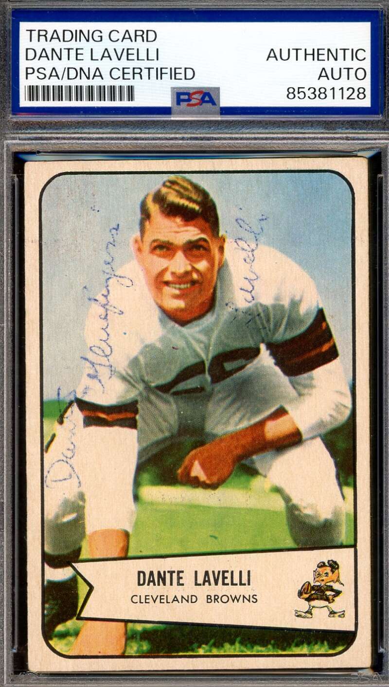 Dante Lavelli PSA DNA Vintage Signed 1954 Bowman Autograph
