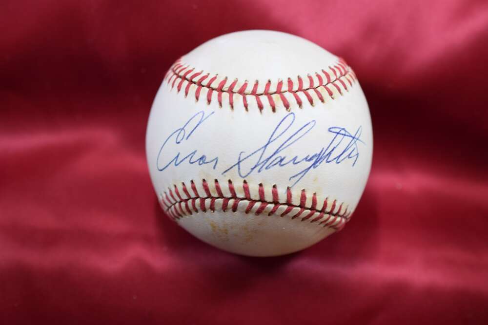 Enos Slaughter Autograph National League ONL Signed Baseball