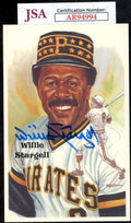 Willie Stargell JSA Coa Signed Perez Steele Postcard Autograph