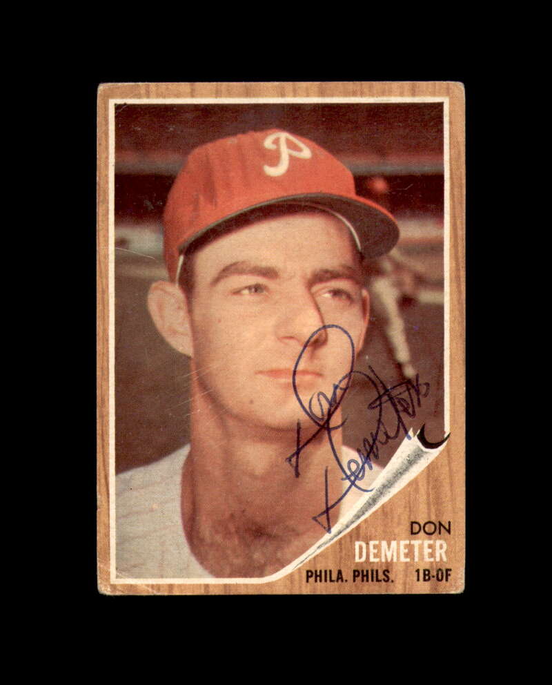 Don Demeter Signed Original 1962 Topps Philadelphia Phillies Autograph