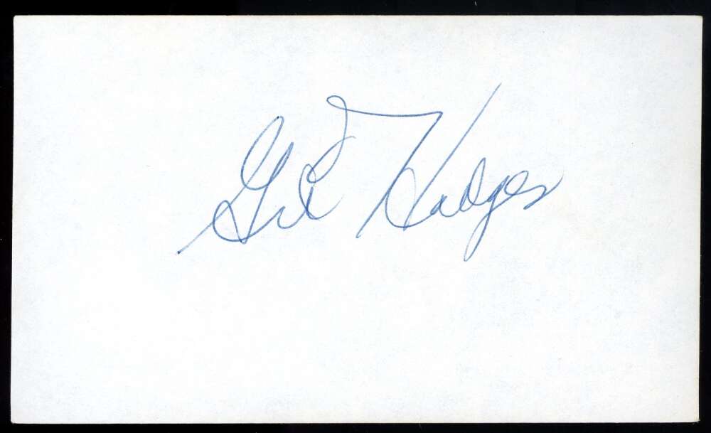Gil Hodges JSA Loa Signed 3x5 Index Card Autograph