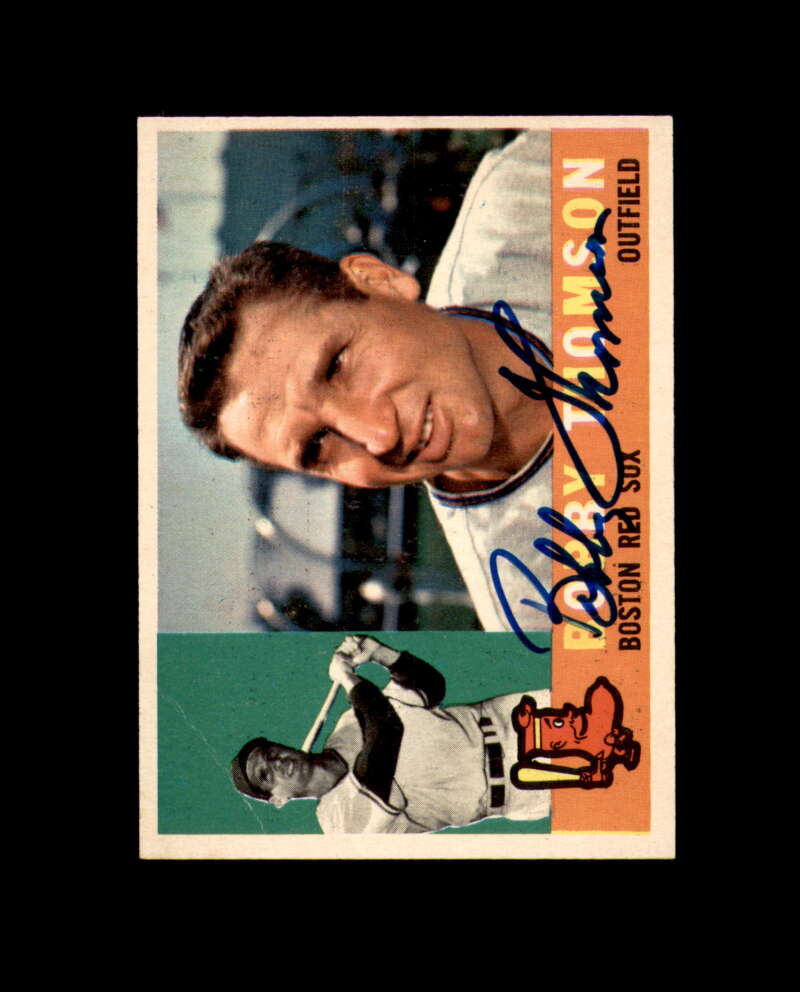 Bobby Thomson Signed Original 1960 Topps Boston Red Sox Autograph