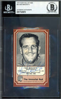 Gino Marchetti Beckett BAS Signed 1975 Fleer Immortal Roll Autograph