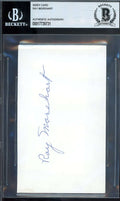 Ray Morehart Beckett BAS Signed 3x5 Index Card Autograph