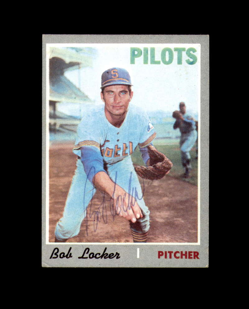 Bob Locker Signed 1970 Topps Seattle Pilots Autograph