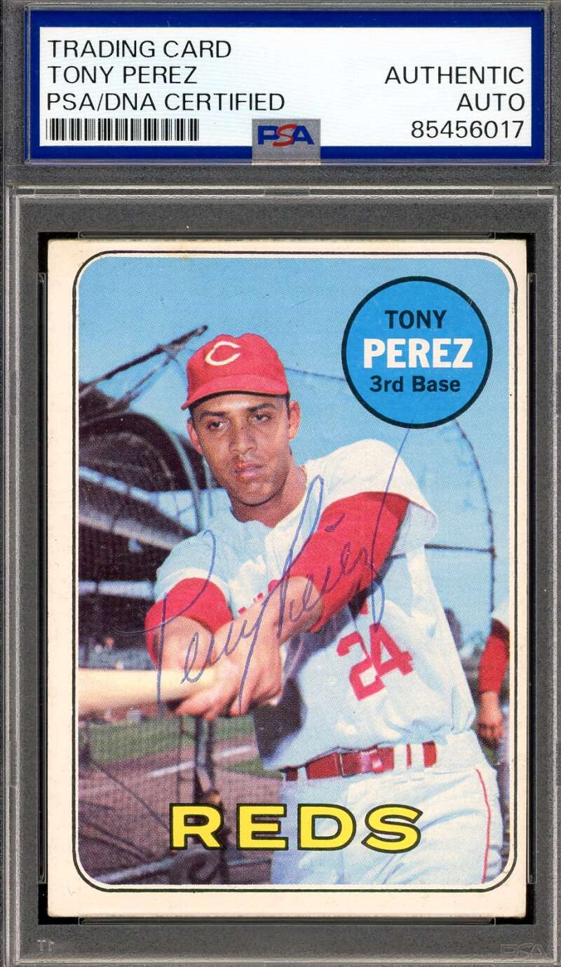 Tony Perez PSA DNA Vintage Signed 1969 Topps Autograph