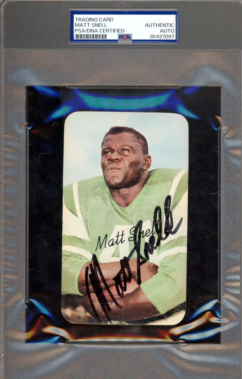 Matt Snell PSA DNA Signed 1970 Topps Super Autograph
