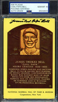 James Cool Papa Bell Gem Mint 10 PSA DNA Coa Signed Gold Hall of Fame Plaque Postcard Autograph