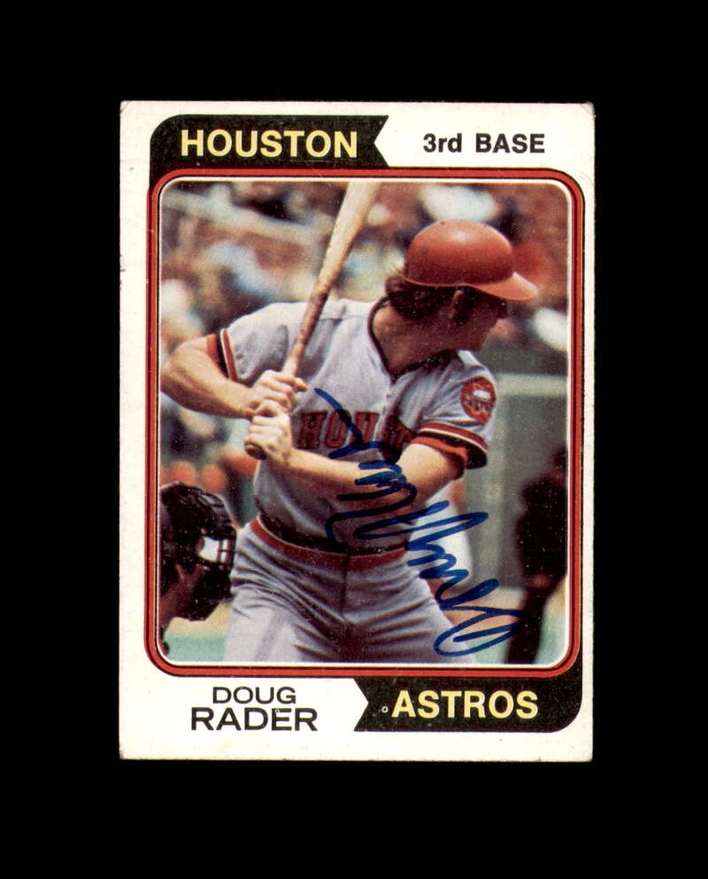 Doug Rader Signed Original 1974 Topps Houston Astros Autograph