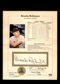 Brooks Robinson PSA DNA Signed 8x10 Hall of Fame Stat Photo Autograph Orioles