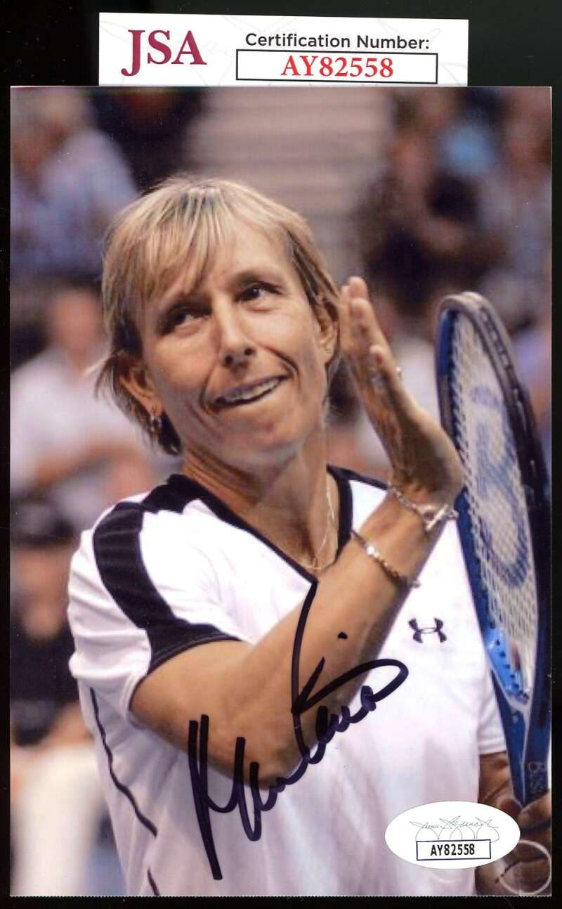 Martina Navratilova JSA Coa Signed 4x6 Photo Autographed
