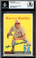 Harvey Haddix Beckett BAS Signed 1958 Topps Autograph