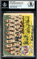 Groat Skinner Face Thomas Virdon Foiles Beckett BAS Signed by 6 1958 Topps Team Autograph