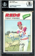 Tony Perez Beckett BAS Signed 1977 Topps Autograph