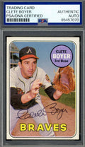 Clete Boyer PSA DNA Signed 1969 Topps Autograph