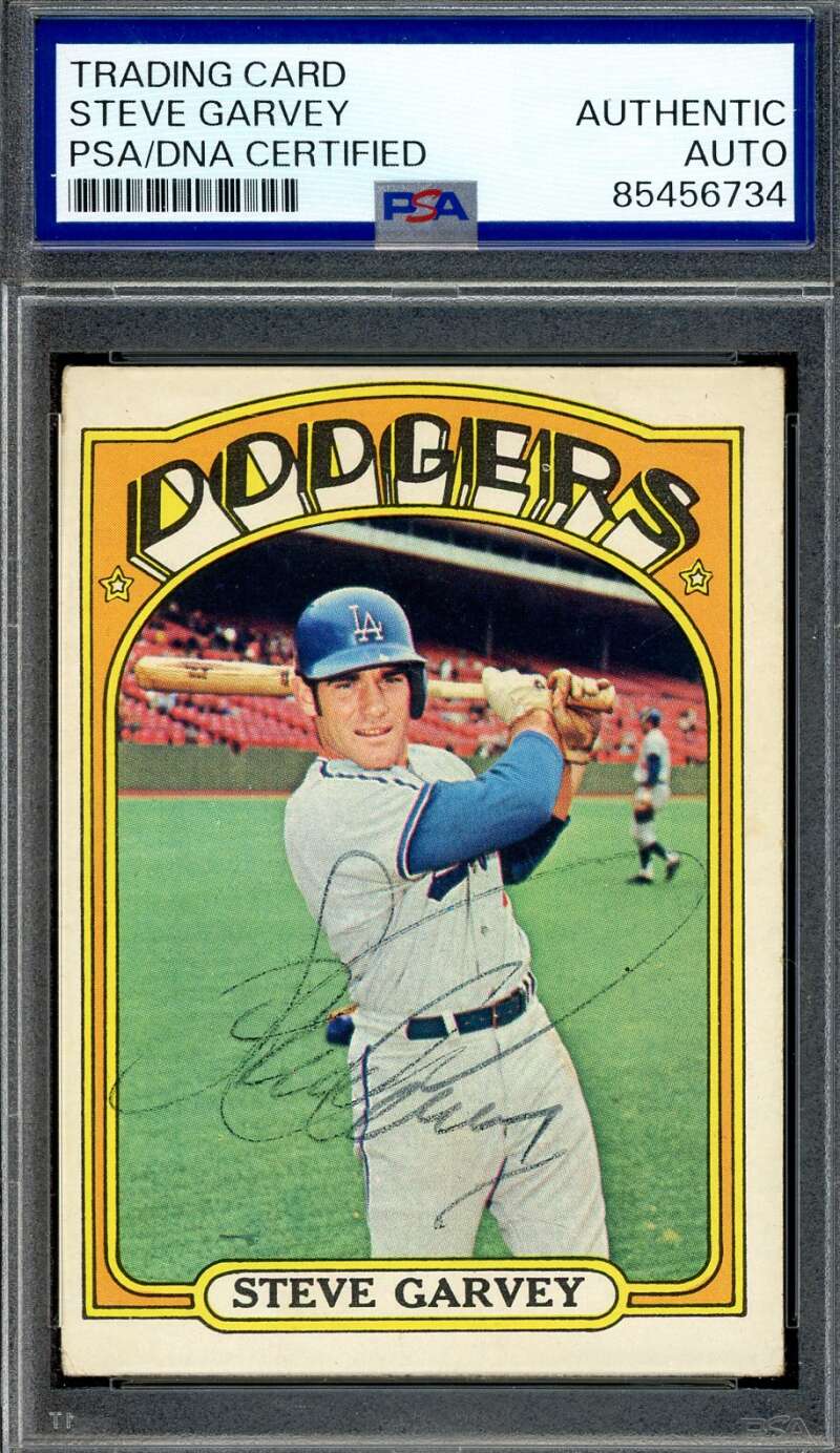 Steve Garvey PSA DNA Vintage Signed 1972 Topps High Number  Autograph