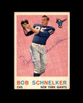 Bob Schnelker Autograph 1959 Topps New York Giants Signed