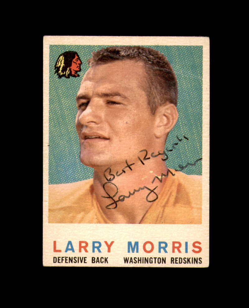 Larry Morris Signed 1959 Topps Washington Autographed