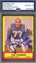 Jim Parker Gem Mint 10 PSA DNA Signed 1963 Topps Autograph
