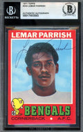 Lemar Parrish Beckett BAS Vintage Signed 1971 Topps Rookie Autographed